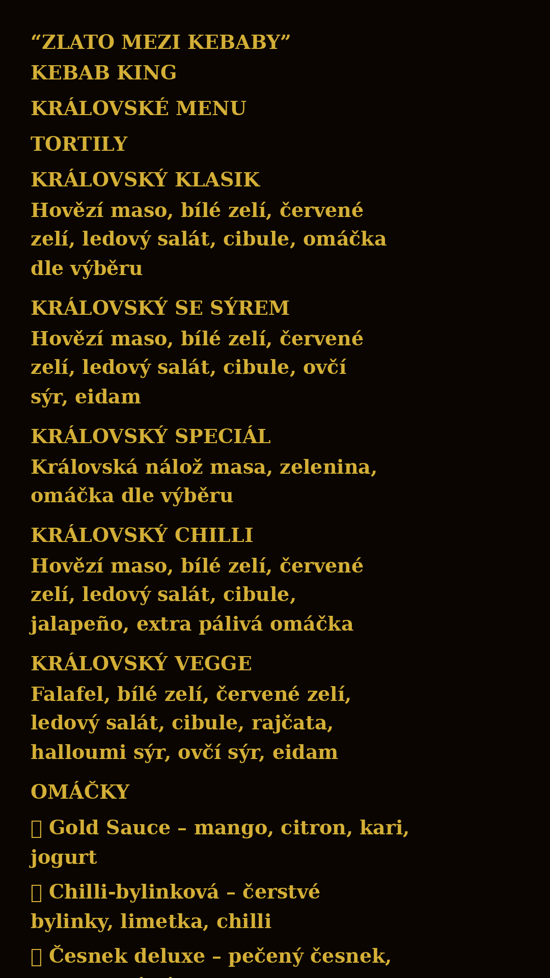 Královské menu